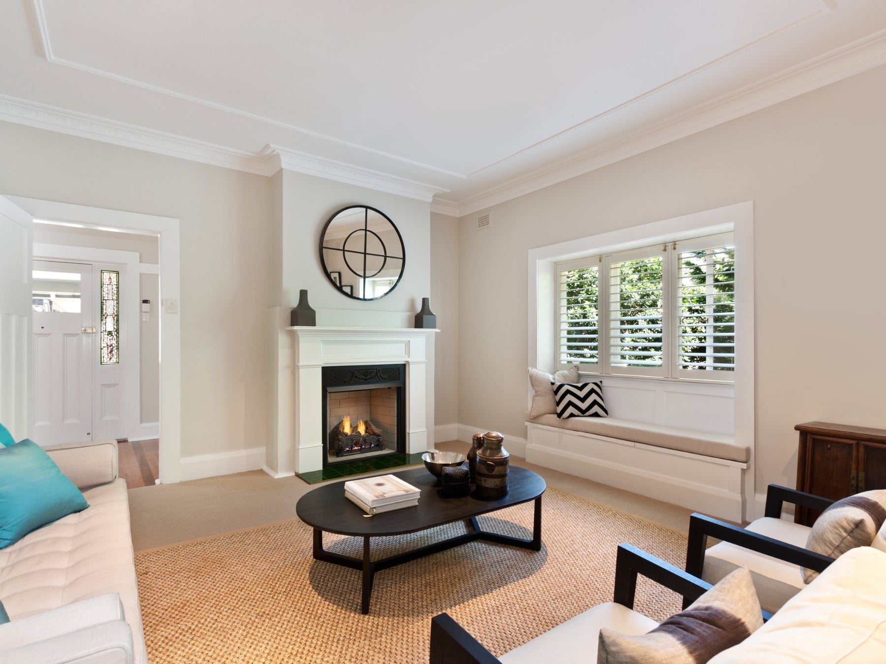 Monessen Lo-Rider 36" Circulating Clean Face Gas Firebox Multi-tonal Gray Herringbone panels