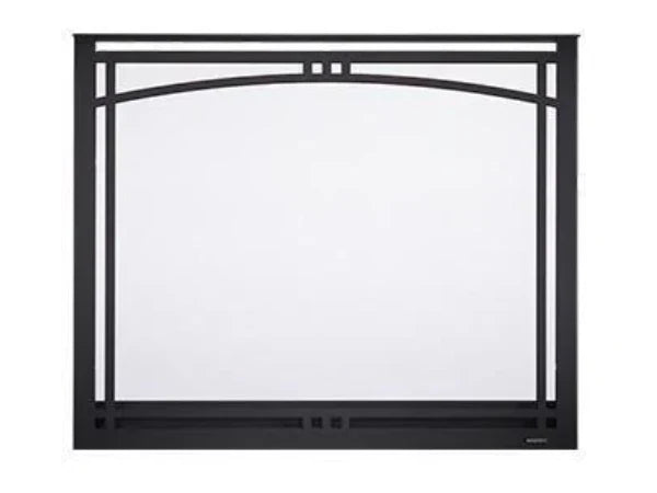 Majestic Manor 46" New Bronze Arched Overlap Fit Front with ClearVue Mesh for Meridian Series 42" Gas Fireplaces