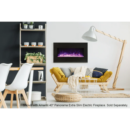 Amantii White Birch Wooden Mantel Surround MAN-BMWB-XS40 for BI-40 Xtraslim