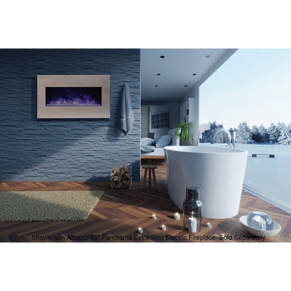 Amantii Gray Bark Birch Wooden Mantel Surround MAN-BMGB-XS40 for BI-40 Xtraslim