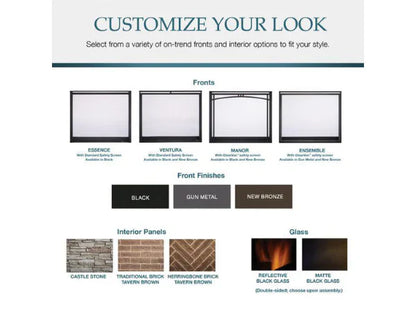 Majestic Meridian 36" Traditional Top/Rear Direct Vent Natural Gas Fireplace with IntelliFire Touch ignition System