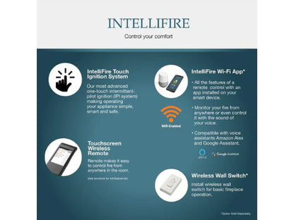 Majestic Meridian 42" Traditional Top/Rear Direct Vent Natural Gas Fireplace with IntelliFire Touch ignition System