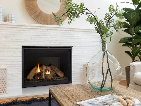 Majestic Meridian Platinum 42" Traditional Top/Rear Direct Vent Propane Gas Fireplace with IntelliFire Touch ignition System