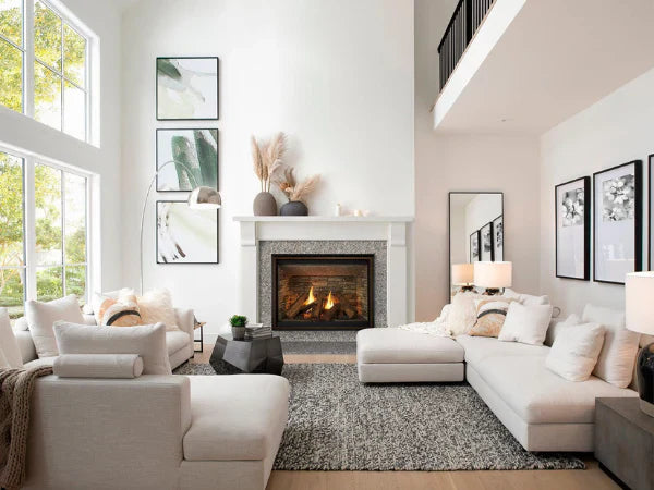 Majestic Meridian Platinum 36" Traditional Top/Rear Direct Vent Propane Gas Fireplace with IntelliFire Touch ignition System