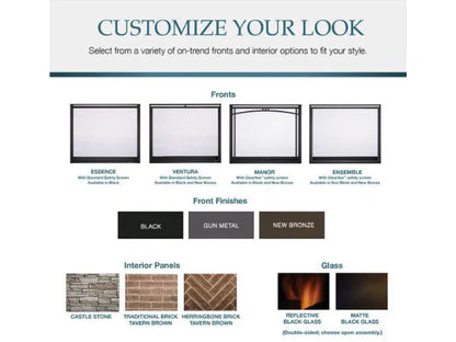 Majestic Meridian Platinum 42" Traditional Top/Rear Direct Vent Natural Gas Fireplace with IntelliFire Touch ignition System