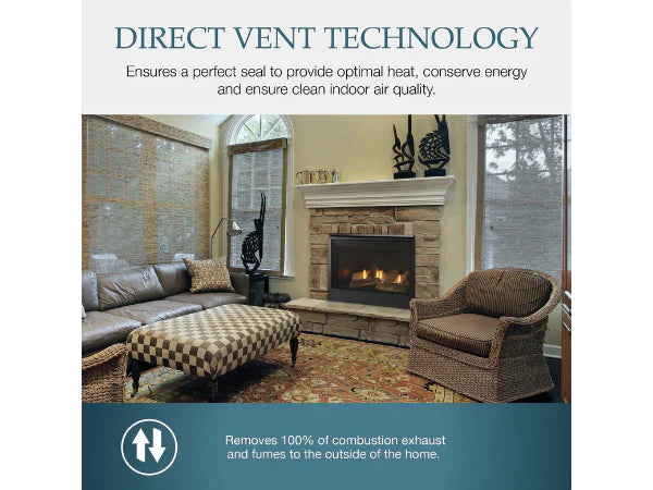 Majestic Mercury 32" Traditional Direct Vent Natural Gas Fireplace with Intellifire Ignition System