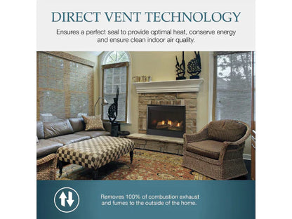 Majestic Mercury 32" Traditional Direct Vent Natural Gas Fireplace with Intellifire Ignition System