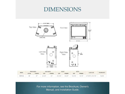 Majestic Mercury 32" Traditional Direct Vent Natural Gas Fireplace with Intellifire Ignition System