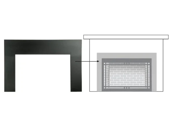 Majestic 44" Medium New Bronze Metal Surround for Jasper, Ruby and Trilliant 35" Gas Fireplace Inserts