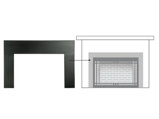 Majestic 50" On Site Customizable Metal Surround for Ruby and Trilliant 30" Gas Fireplace Inserts