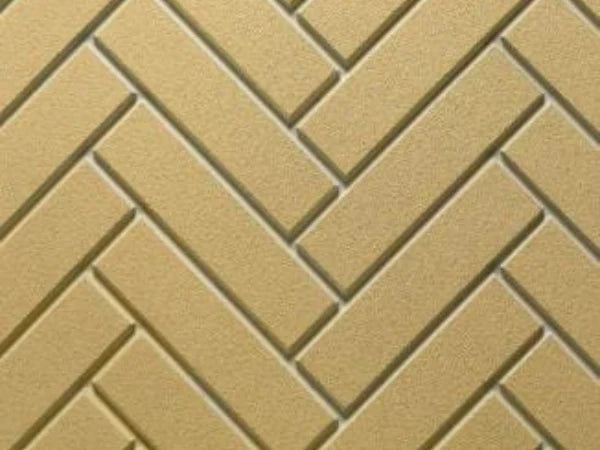 Majestic Yellow Herringbone Molded Brick Panels for Ashland 50" Wood Burning Fireplace