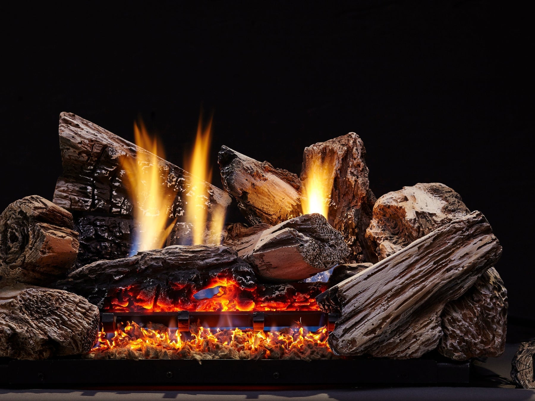 Monessen Moxie 30" 8 pc Burncrete Hybrid Log Set for Glow Getter Burners