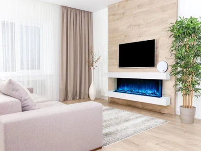 Modern Flames Coastal Sand Studio Suite Premium Wall Mounted Cabinet for 56" Landscape Pro Multi Fireplace