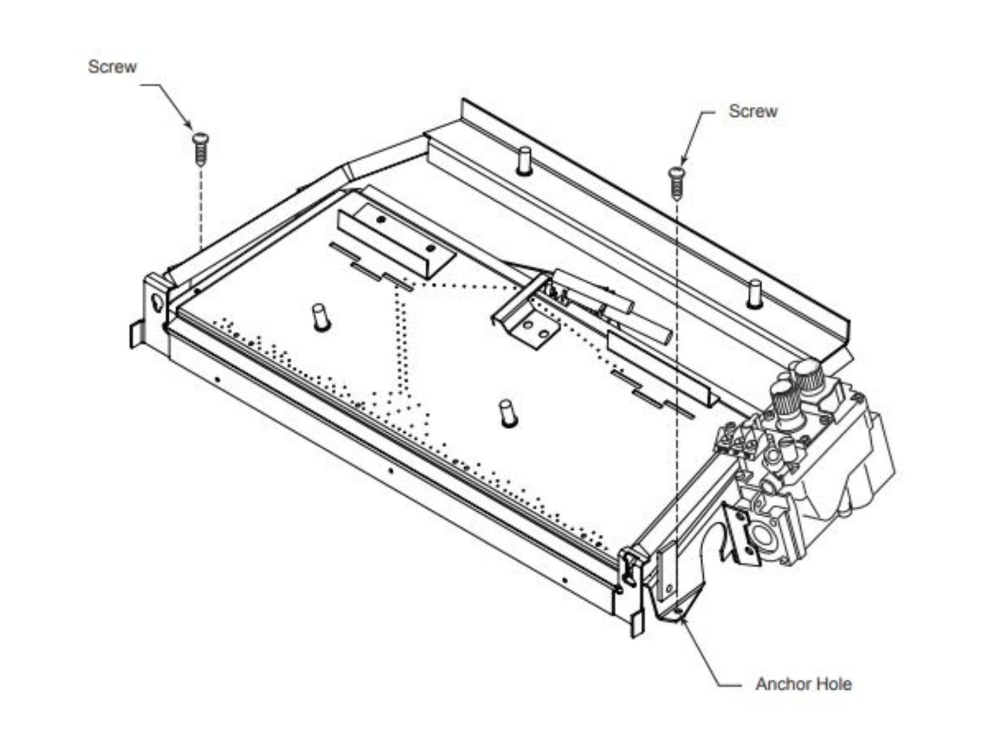Monessen Natural Blaze 18" Natural Gas Burner Millivolt Control