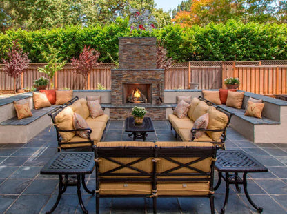 Majestic Courtyard 36" Traditional Outdoor Vent Free Natural Gas Fireplace with Traditional Stacked Concrete Refractory and IntelliFire Ignition System