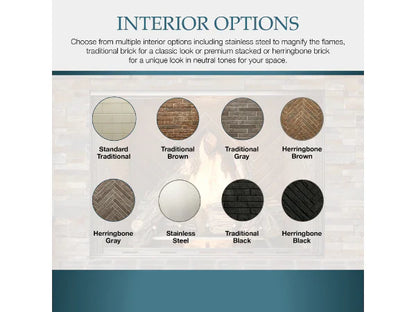 Majestic Courtyard 42" Traditional Outdoor Vent Free Natural Gas Fireplace with Traditional Stacked Concrete Refractory and IntelliFire Ignition System