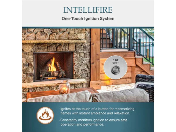 Majestic Courtyard 36" Traditional Outdoor Vent Free Natural Gas Fireplace with IntelliFire Ignition System