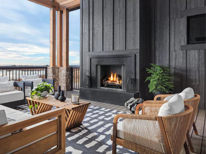 Majestic Courtyard 42" Traditional Outdoor Vent Free Natural Gas Fireplace with Traditional Stacked Concrete Refractory and IntelliFire Ignition System