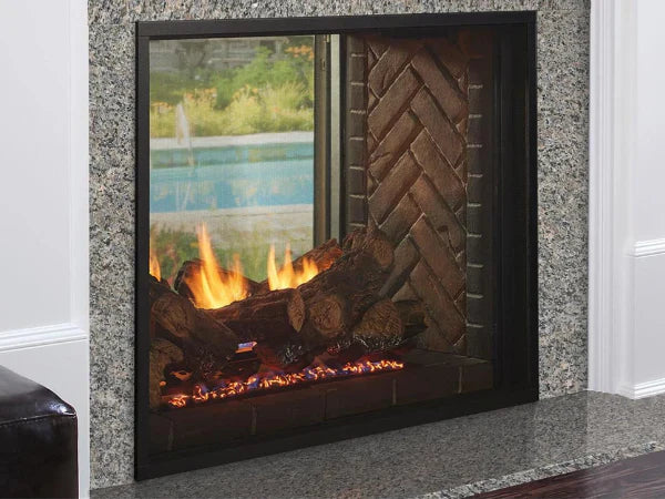 Majestic Fortress 36" Traditional Indoor/Outdoor See-Through Direct Vent Natural Gas Fireplace with IntelliFire Touch Ignition System
