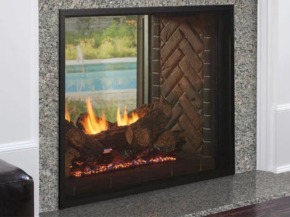 Majestic Fortress 36" Traditional Indoor/Outdoor See-Through Direct Vent Natural Gas Fireplace with IntelliFire Touch Ignition System