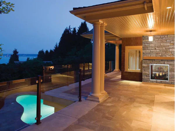 Majestic Fortress 36" Traditional Indoor/Outdoor See-Through Direct Vent Natural Gas Fireplace with IntelliFire Touch Ignition System