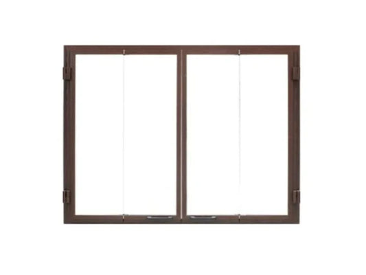 Majestic Bronze Outdoor Glass Bi-Fold Door for Castlewood 48" Wood Burning Fireplace