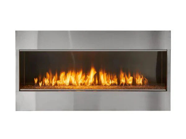 Majestic Lanai 60" Linear Contemporary Outdoor Vent Free Natural Gas Fireplace with Single-Sided IntelliFire Ignition System