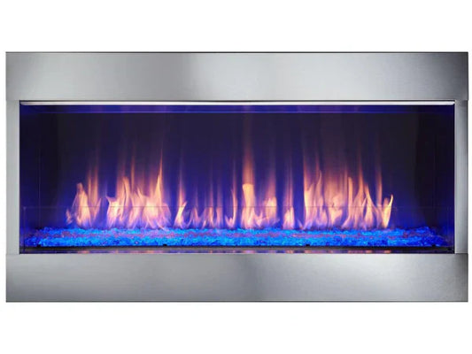 Majestic Lanai 60" Linear Contemporary Outdoor Vent Free Natural Gas Fireplace with Single-Sided IntelliFire Ignition System