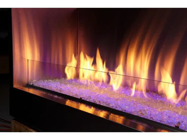 Majestic Lanai 60" Linear Contemporary Outdoor Vent Free Natural Gas Fireplace with Single-Sided IntelliFire Ignition System