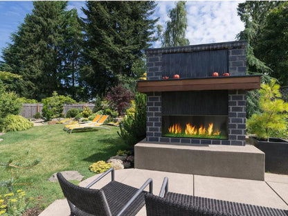 Majestic Lanai 48" Linear Contemporary Outdoor Vent Free Natural Gas Fireplace with Single-Sided IntelliFire Ignition System