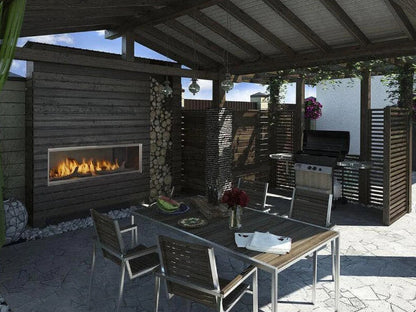 Majestic Lanai 48" Linear Contemporary Outdoor Vent Free Natural Gas Fireplace with Single-Sided IntelliFire Ignition System