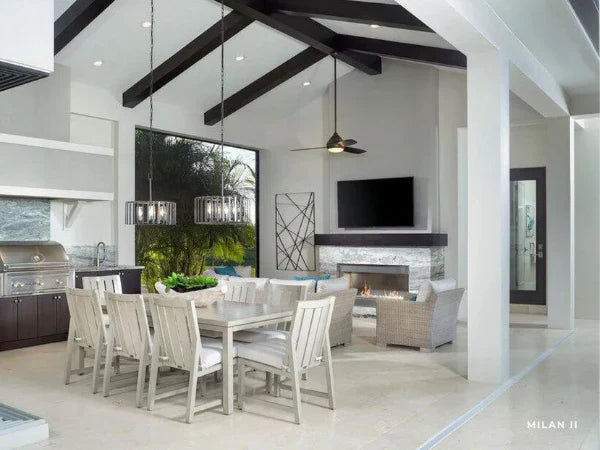 Majestic Lanai 48" Linear Contemporary Outdoor Vent Free Natural Gas Fireplace with Single-Sided IntelliFire Ignition System