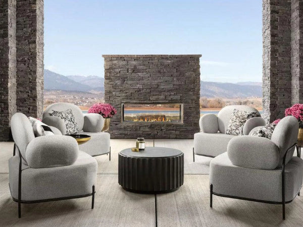 Majestic Lanai See-Through 48" Linear Contemporary Outdoor Vent Free Natural Gas Fireplace with IntelliFire Ignition System