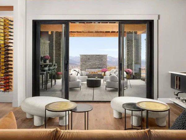 Majestic Lanai See-Through 48" Linear Contemporary Outdoor Vent Free Natural Gas Fireplace with IntelliFire Ignition System