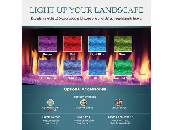 Majestic Lanai See-Through 48" Linear Contemporary Outdoor Vent Free Natural Gas Fireplace with IntelliFire Ignition System