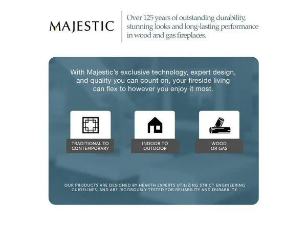 Majestic Lanai See-Through 48" Linear Contemporary Outdoor Vent Free Natural Gas Fireplace with IntelliFire Ignition System