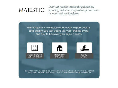 Majestic Lanai See-Through 48" Linear Contemporary Outdoor Vent Free Natural Gas Fireplace with IntelliFire Ignition System