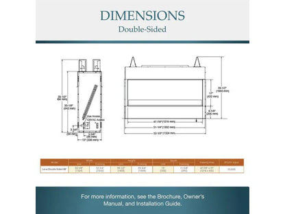 Majestic Lanai See-Through 48" Linear Contemporary Outdoor Vent Free Natural Gas Fireplace with IntelliFire Ignition System