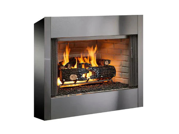 Majestic Villawood 42" Traditional Outdoor Wood Burning Fireplace with Herringbone Refractory