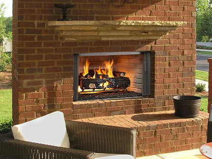 Majestic Villawood 42" Traditional Outdoor Wood Burning Fireplace with Traditional Refractory