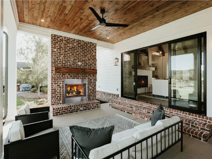 Majestic Villawood 42" Traditional Outdoor Wood Burning Fireplace with Traditional Refractory