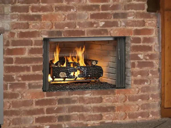 Majestic Villawood 42" Traditional Outdoor Wood Burning Fireplace with Traditional Refractory