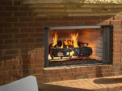 Majestic Villawood 42" Traditional Outdoor Wood Burning Fireplace with Traditional Refractory