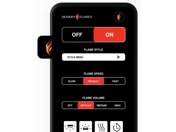 Modern Flames Orion Slim 52" Heliovision Built-in/Wall Mounted Virtual Linear Electric Fireplace