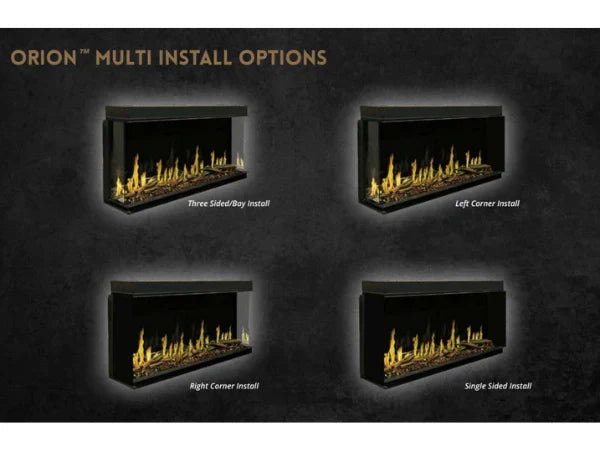 Modern Flames Orion Multi 76" Heliovision Built-in/Wall Mounted Virtual Linear Electric Fireplace