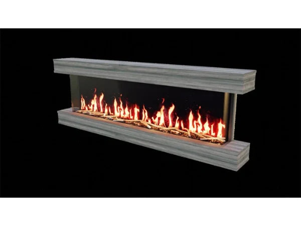 Modern Flames Coastal Sand Studio Suite Wall Mounted Floating Mantel Set for Orion Multi 60" Fireplace