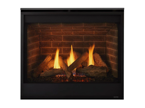 Majestic Quartz 32" Traditional Top/Rear Direct Vent Natural Gas Fireplace with IntelliFire Touch Ignition System