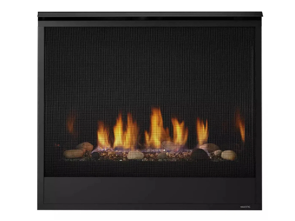 Majestic Quartz 36" Traditional Top/Rear Direct Vent Natural Gas Fireplace with IntelliFire Touch Ignition System