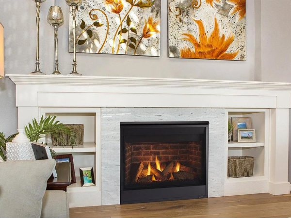 Majestic Quartz 36" Traditional Top/Rear Direct Vent Propane Gas Fireplace with IntelliFire Touch Ignition System