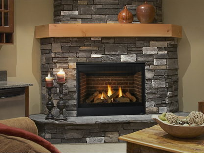 Majestic Quartz 42" Traditional Top/Rear Direct Vent Propane Gas Fireplace with IntelliFire Touch Ignition System